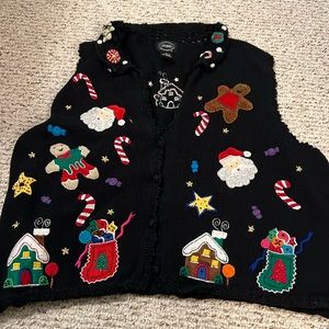 Vintage ugly Christmas sweater vest